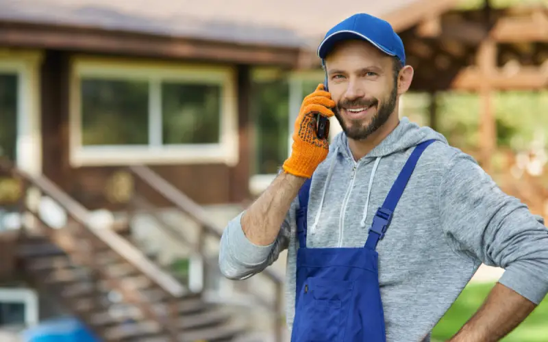 The Advantages of 24-Hour Locksmiths,A man in overalls talking on a cell phone